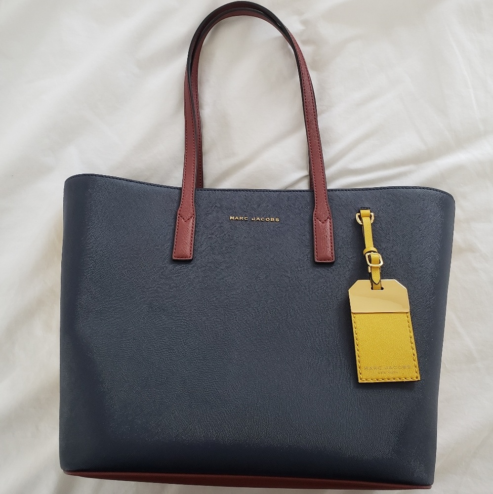 Marc Jacobs Sidekick Colorblocked Tote Wine Multi
